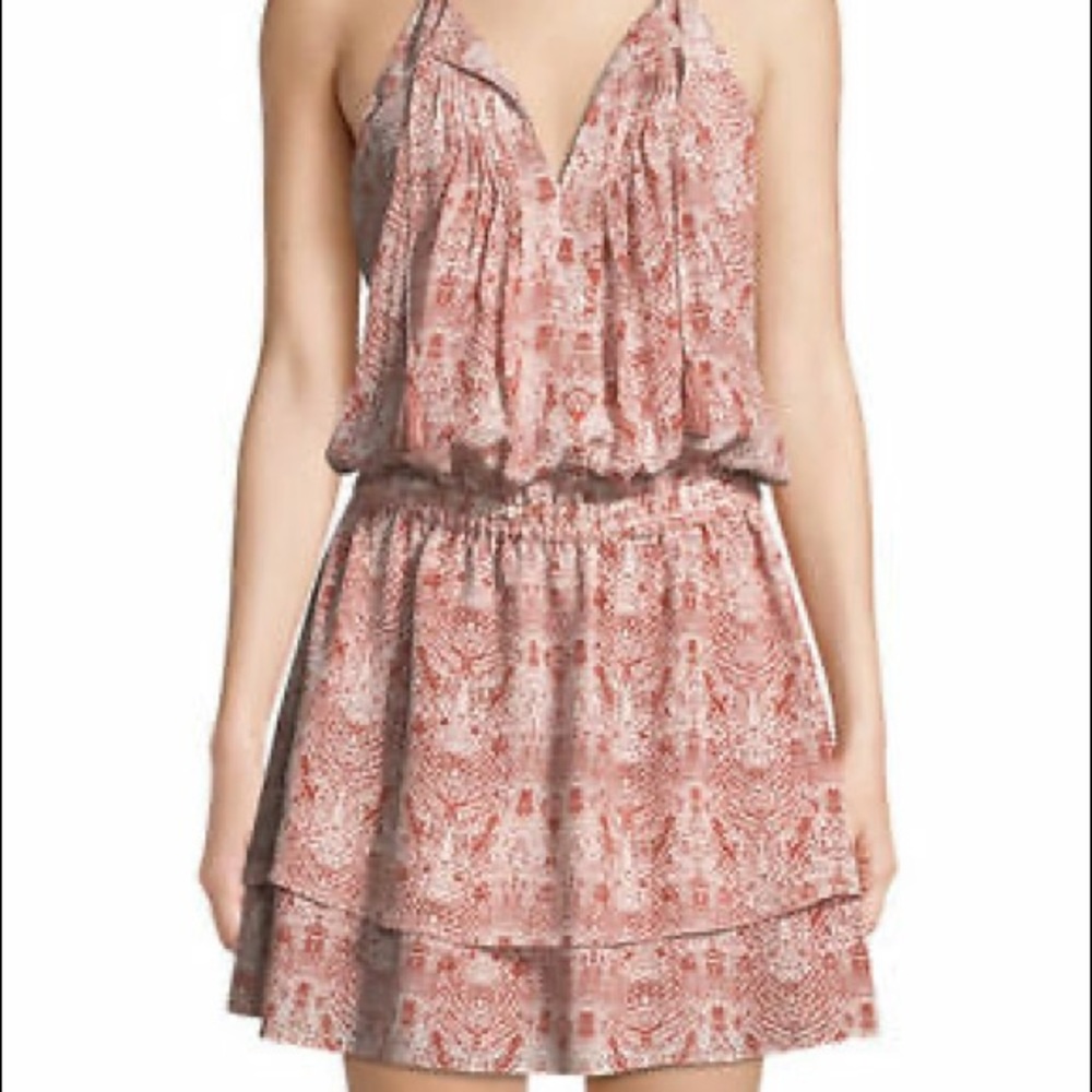 NWT XS JOIE Jossa Snake-Print Georgette Mini Dress